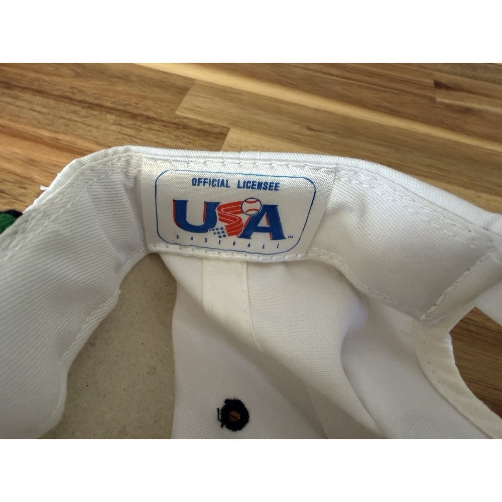 Vtg 1990s Sports Specialties USA Baseball White & Navy Blue MLB Snapback Hat Cap - Picture 4 of 7